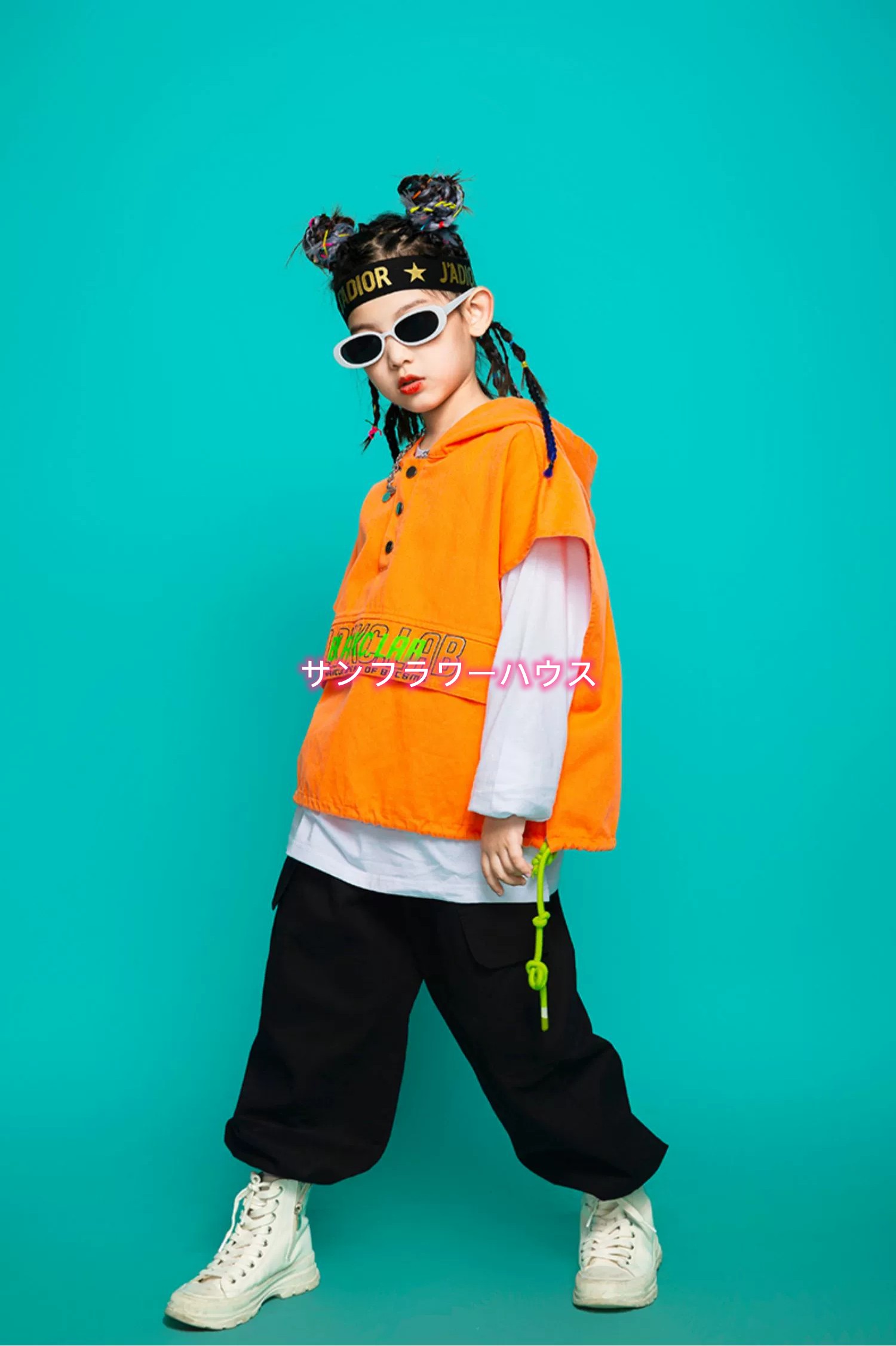 子供服 ダンスウェア 3点セット セットアップ ステージ衣装 キッズ 長袖 演出服 ヒップホップ 女の子 Tシャツ ロングパンツ 男の子 ダンス衣装 