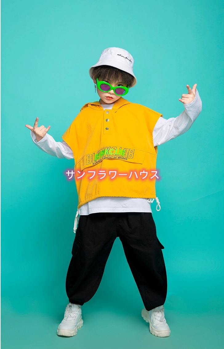 子供服 ダンスウェア 3点セット セットアップ ステージ衣装 キッズ 長袖 演出服 ヒップホップ 女の子 Tシャツ ロングパンツ 男の子 ダンス衣装 
