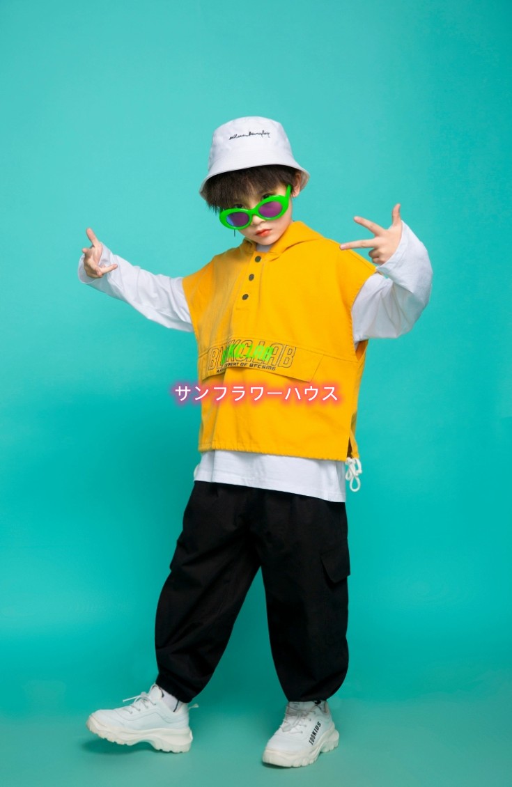 子供服 ダンスウェア 3点セット セットアップ ステージ衣装 キッズ 長袖 演出服 ヒップホップ 女の子 Tシャツ ロングパンツ 男の子 ダンス衣装 