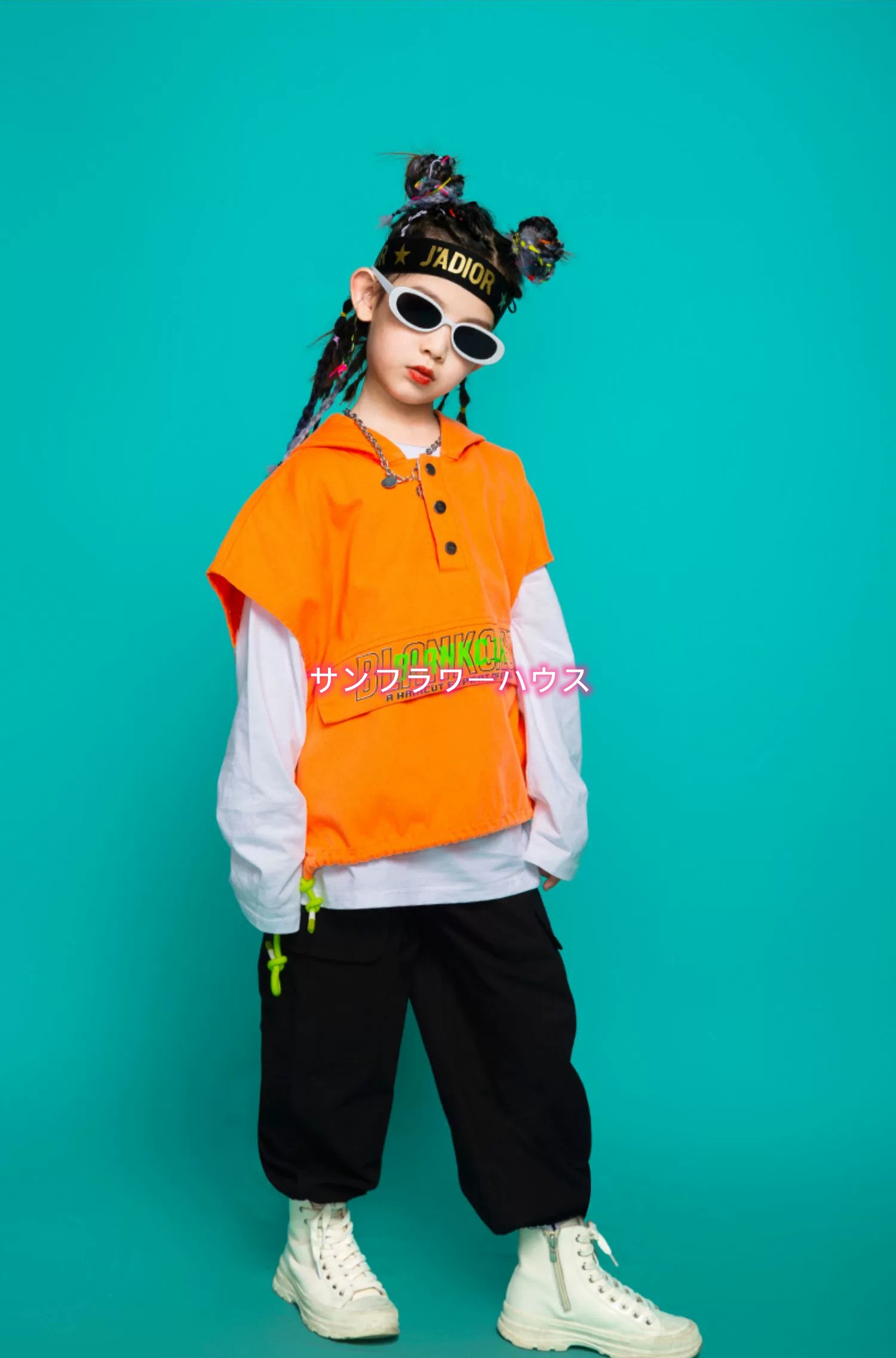 子供服 ダンスウェア 3点セット セットアップ ステージ衣装 キッズ 長袖 演出服 ヒップホップ 女の子 Tシャツ ロングパンツ 男の子 ダンス衣装 