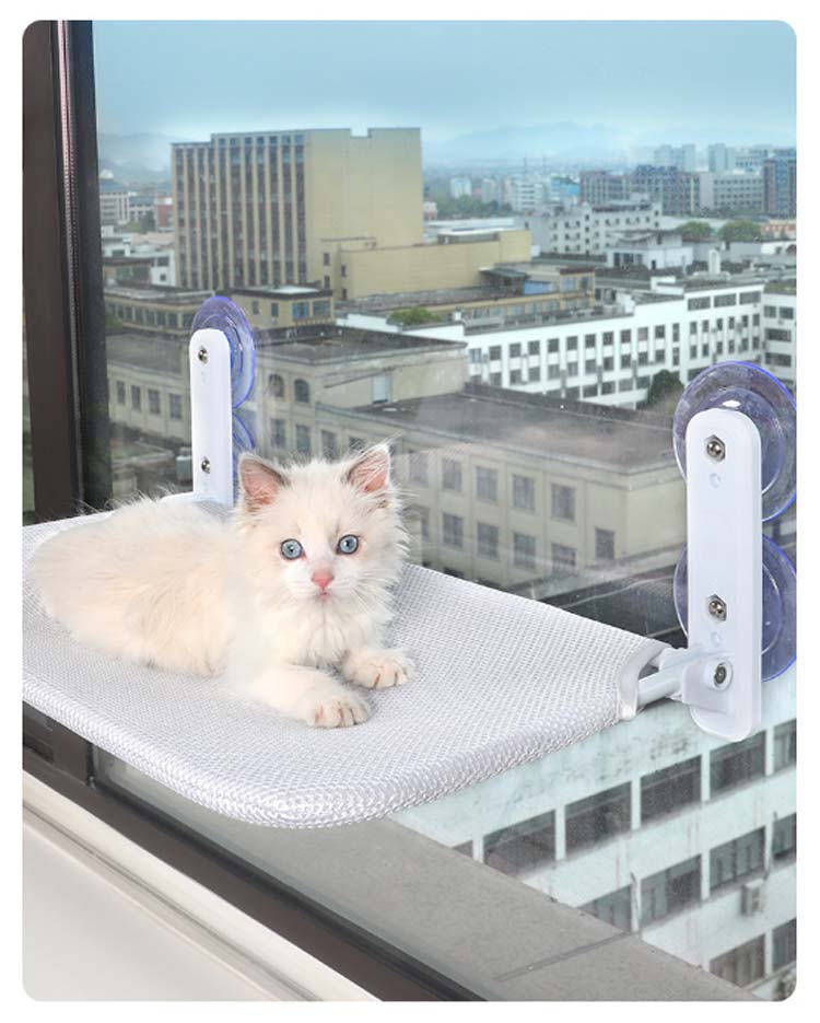 吸盤式 ペットベッド 猫 ハンモック 遊ぶ 2点セット 。用シーツ1枚付き 猫窓ベッド 日光浴 ねこ 休憩 窓ハンモック 猫ハンモック 猫用品 