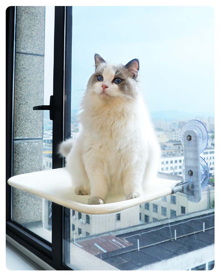 吸盤式 ペットベッド 猫 ハンモック 遊ぶ 2点セット 。用シーツ1枚付き 猫窓ベッド 日光浴 ねこ 休憩 窓ハンモック 猫ハンモック 猫用品 