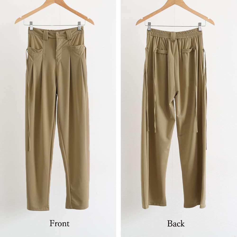 ワイド パンツ レディース ハイウエスト 韓国  