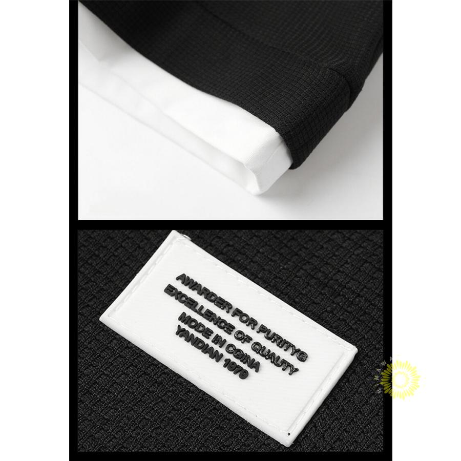 Tシャツ 長袖 メンズ 無地Tシャツ プルオーバー ティーシャツ 秋 重ね着風 トップス トレーナー おしゃれ ロンT ワッフル生地 