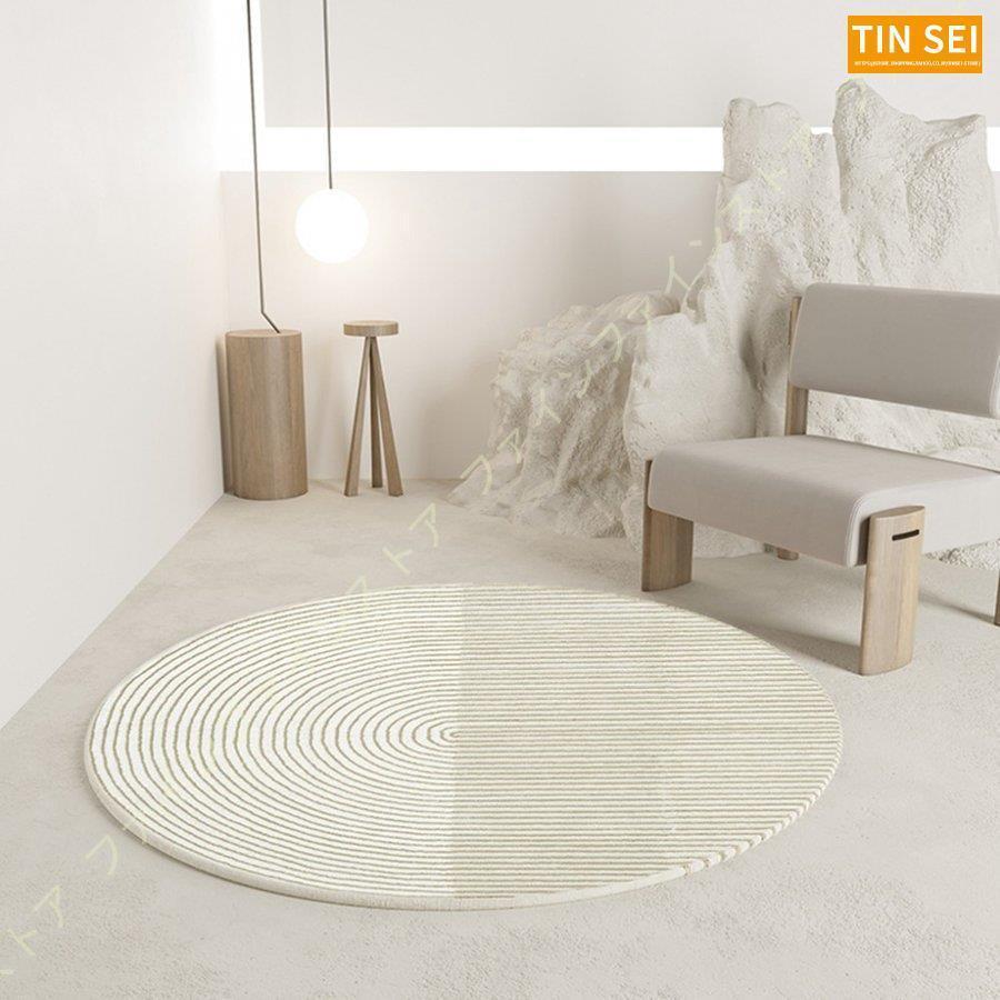 ラグ マット 洗える ラグマット 夏用 円形 居間用 100 かわいい ベージュ ふわふわ おしゃれ リビング用 カーペット 北欧 160×160 緑 円型 シャギーラグ 