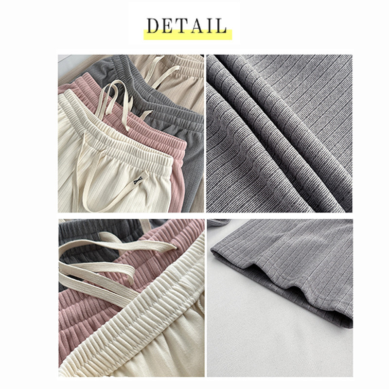 ワイドパンツ レディース ロング 太リブ リブ ガウチョパンツ ウエストゴム 無地 ゆったり 秋物 ボズボン 秋 ウエストゴム 美脚 