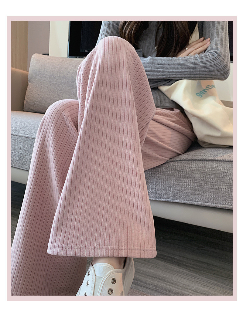 ワイドパンツ レディース ロング 太リブ リブ ガウチョパンツ ウエストゴム 無地 ゆったり 秋物 ボズボン 秋 ウエストゴム 美脚 