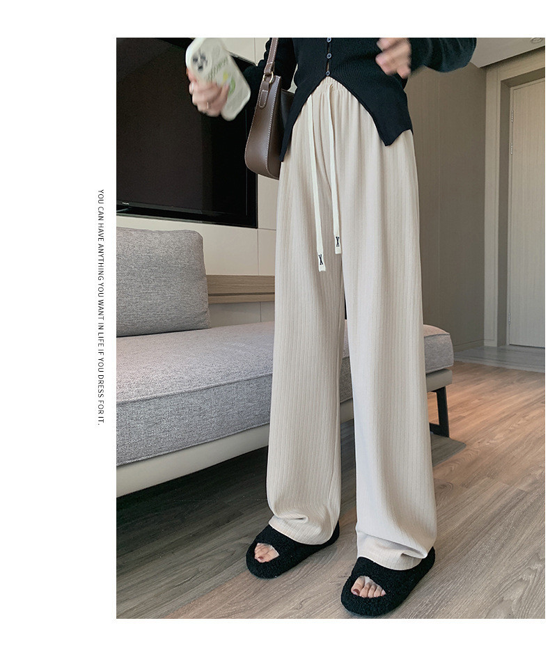 ワイドパンツ レディース ロング 太リブ リブ ガウチョパンツ ウエストゴム 無地 ゆったり 秋物 ボズボン 秋 ウエストゴム 美脚 