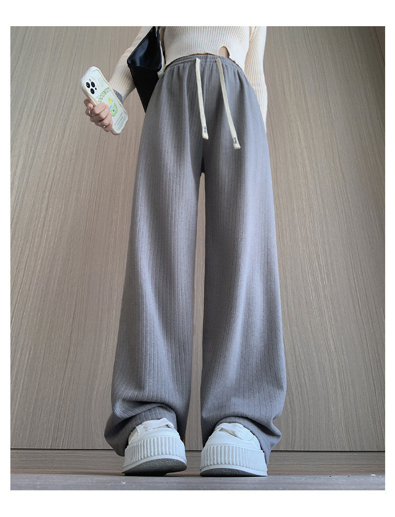 ワイドパンツ レディース ロング 太リブ リブ ガウチョパンツ ウエストゴム 無地 ゆったり 秋物 ボズボン 秋 ウエストゴム 美脚 