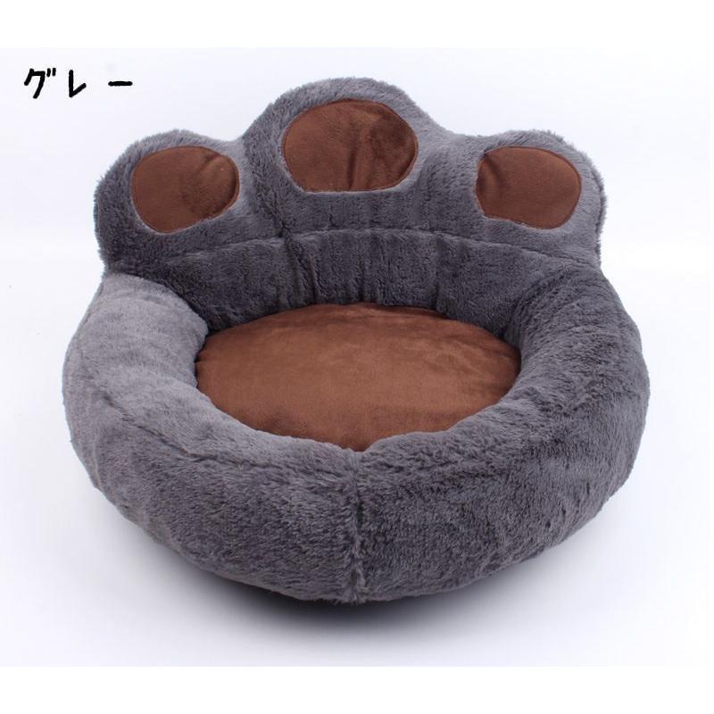 ペットベッド 肉球型 猫ベッド 犬ベッド 犬 猫 ペットベット おしゃれ ふわふわ 通年 洗える 室内用 可愛い ペットクッション ソフト ペットソファー 暖かい 