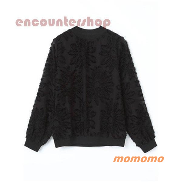 ブラウス レディース 秋冬 40代 シフォンブラウス 厚手 通勤 黒 カットソー シンプル トップス 大人 着痩せ お洒落 シャツブラウス シャツ レース 長袖 