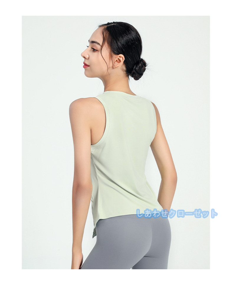 ヨガウェア レディース トップス 袖なし Tシャツ ホットヨガ ランニングウェア 吸汗 かわいい おしゃれ フィットネス 速乾 スポーツウェア 