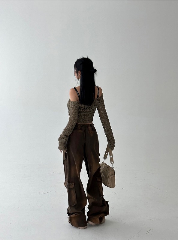 カーゴ パンツ 韓国 ファッション レディース  