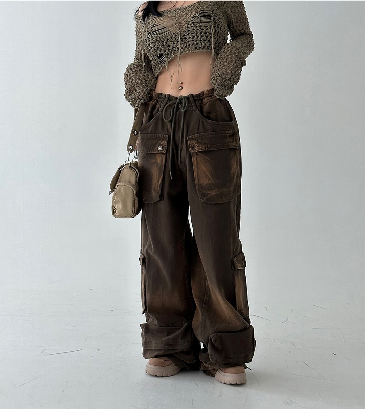 カーゴ パンツ 韓国 ファッション レディース  