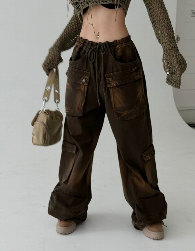 カーゴ パンツ 韓国 ファッション レディース  