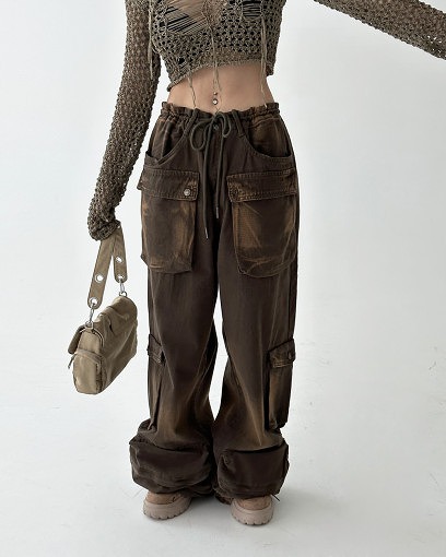 カーゴ パンツ 韓国 ファッション レディース  