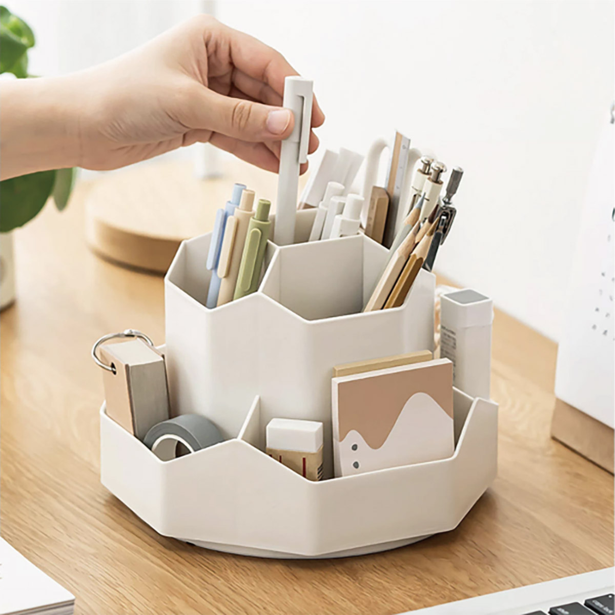 ペンスタンド 360度回転 ペンホルダー おしゃれ ペン立て かわいい オフィス 卓上収納 プレゼント 文房具 メガネスタンド デスク ペンケース 