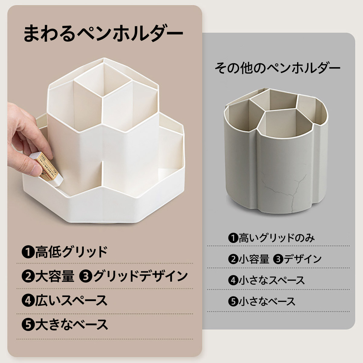 ペンスタンド 360度回転 ペンホルダー おしゃれ ペン立て かわいい オフィス 卓上収納 プレゼント 文房具 メガネスタンド デスク ペンケース 