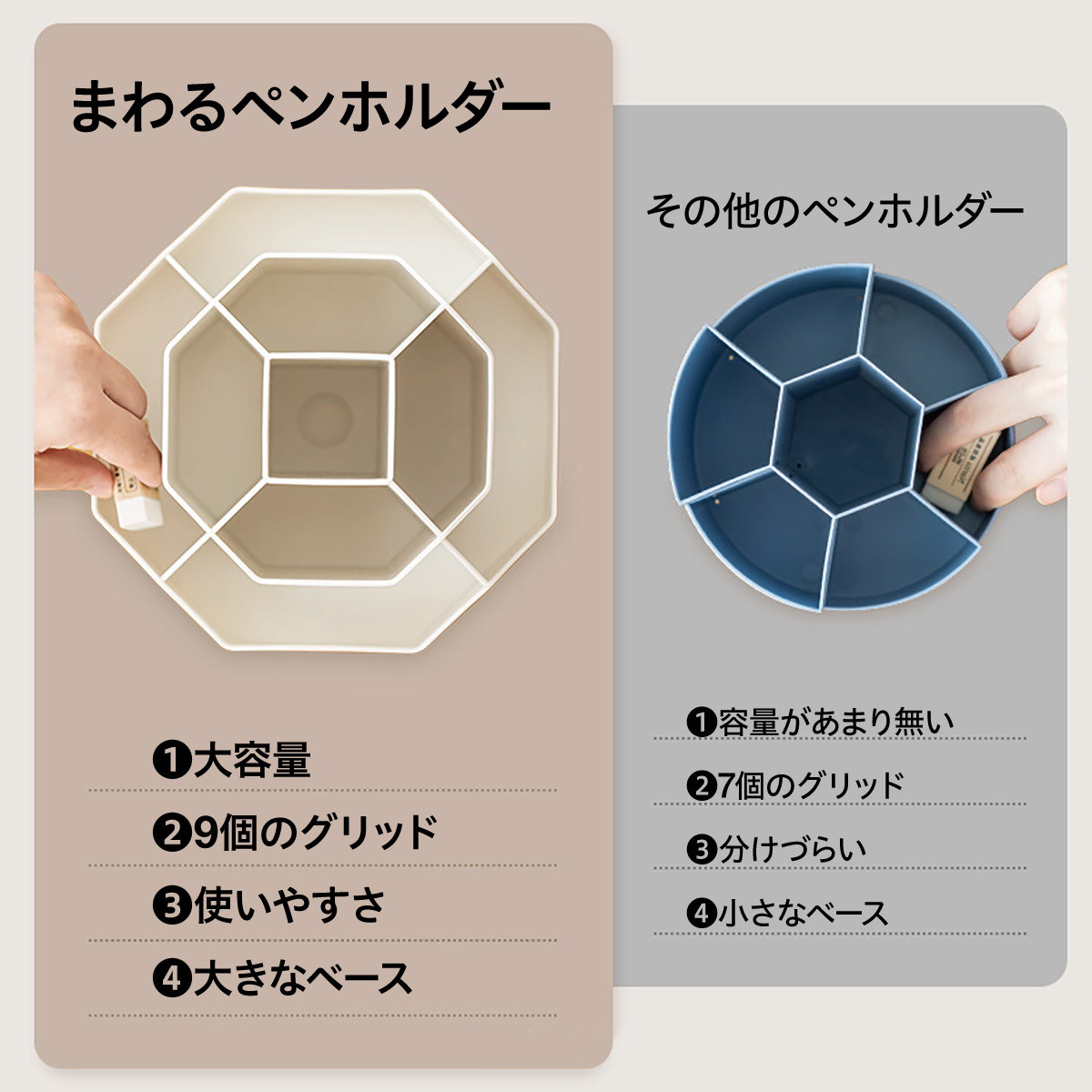 ペンスタンド 360度回転 ペンホルダー おしゃれ ペン立て かわいい オフィス 卓上収納 プレゼント 文房具 メガネスタンド デスク ペンケース 