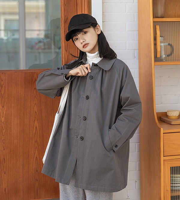 トレンチコート レディース 秋コート 小柄 着やせ かわいい 秋 コート 秋服 春 ベージュ アウター 秋物 トレンチ 