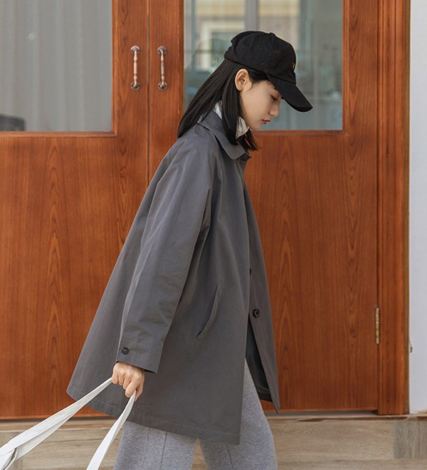 トレンチコート レディース 秋コート 小柄 着やせ かわいい 秋 コート 秋服 春 ベージュ アウター 秋物 トレンチ 