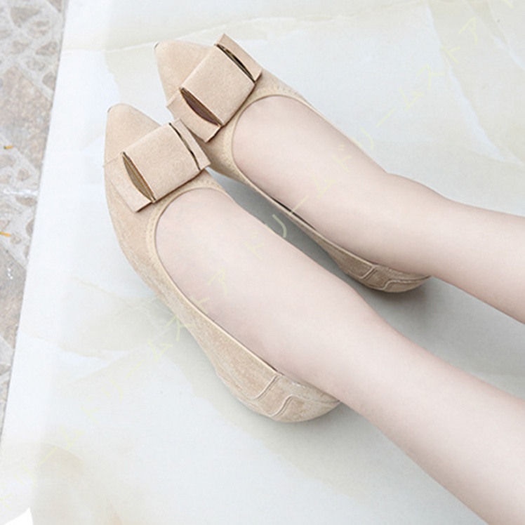 パンプス ハイヒール 5CM ポインテッドトゥ ウェッジソール スウェード パーティー 美脚 発表会 演奏会 リボン 走れるパンプス結婚式 お呼ばれ おしゃれ 