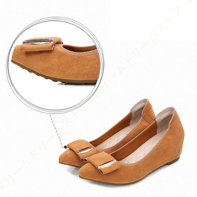 パンプス ハイヒール 5CM ポインテッドトゥ ウェッジソール スウェード パーティー 美脚 発表会 演奏会 リボン 走れるパンプス結婚式 お呼ばれ おしゃれ 