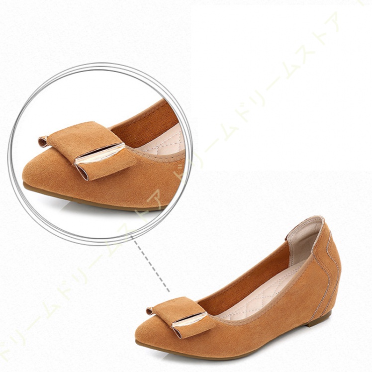 パンプス ハイヒール 5CM ポインテッドトゥ ウェッジソール スウェード パーティー 美脚 発表会 演奏会 リボン 走れるパンプス結婚式 お呼ばれ おしゃれ 