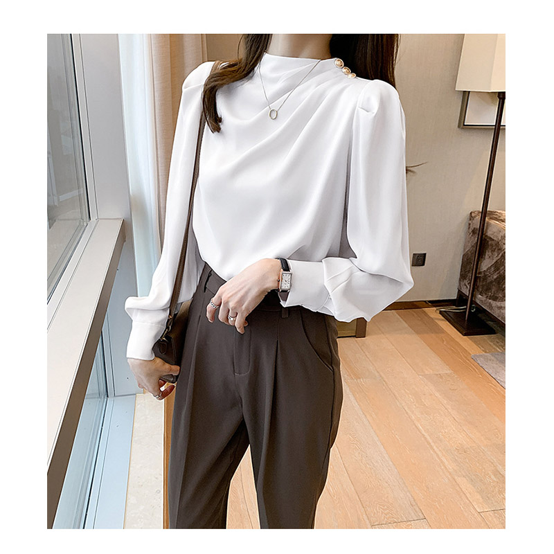 ブラウス レディース 春秋 ゆったり 長袖ブラウス トップス 通勤 シフォン オシャレ カジュアル ブラウス オフィス 着痩せ 韓国風 おしゃれ きれいめ 