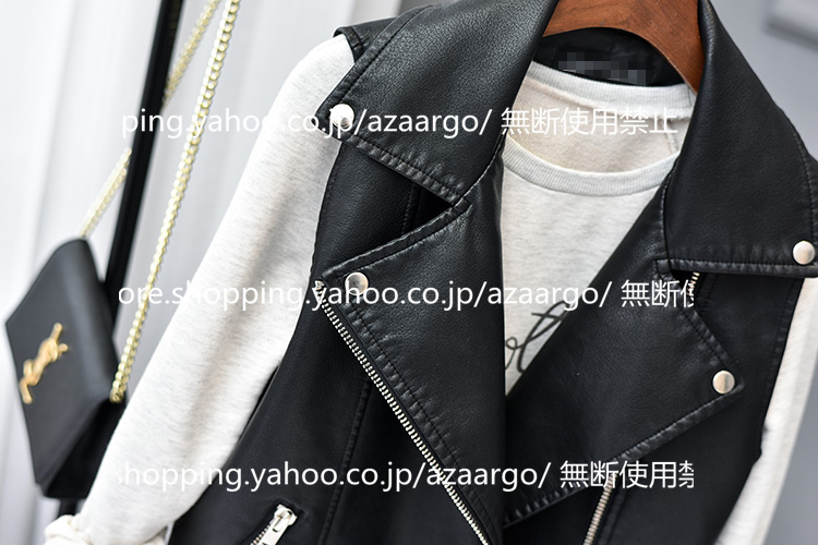 春夏秋冬 PU ベスト レディース レザーベスト おしゃれ ベスト前開き ジレベスト 通勤 フォーマル カジュアル チョッキ バイク用ベスト 