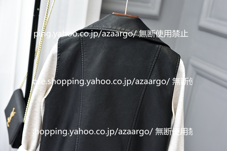 春夏秋冬 PU ベスト レディース レザーベスト おしゃれ ベスト前開き ジレベスト 通勤 フォーマル カジュアル チョッキ バイク用ベスト 