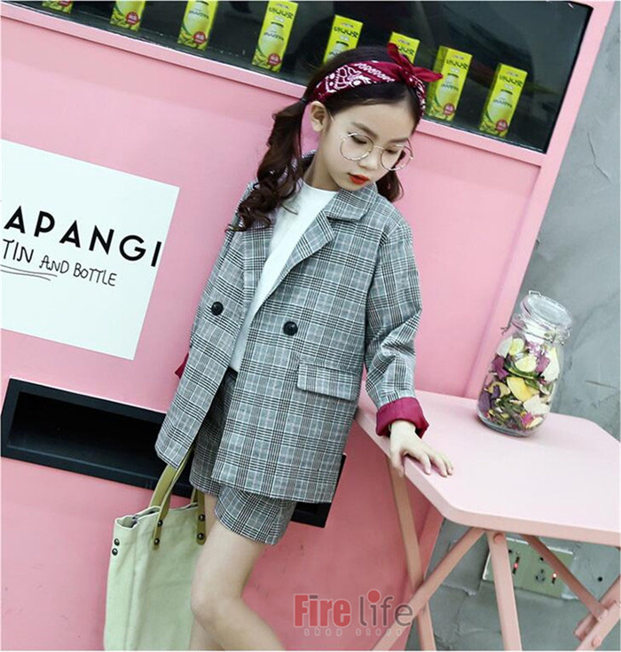 子供スーツ フォーマル 女の子 子供服 セットアップ 2点セット 入学式 チェック柄 ハーフパンツ 格子縞 発表会 卒園式卒業式 入園式 七五三 