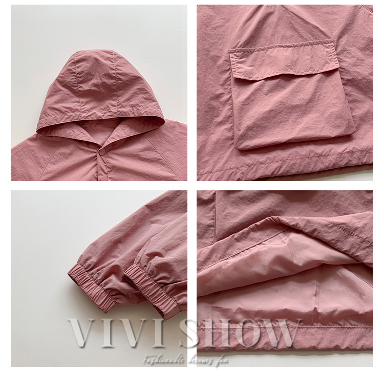 キッズ アウター 長袖 トップス フードつき プルオーバー 動きやすい カジュアル ポケット あわせやすい ノー 着やすい シンプル 