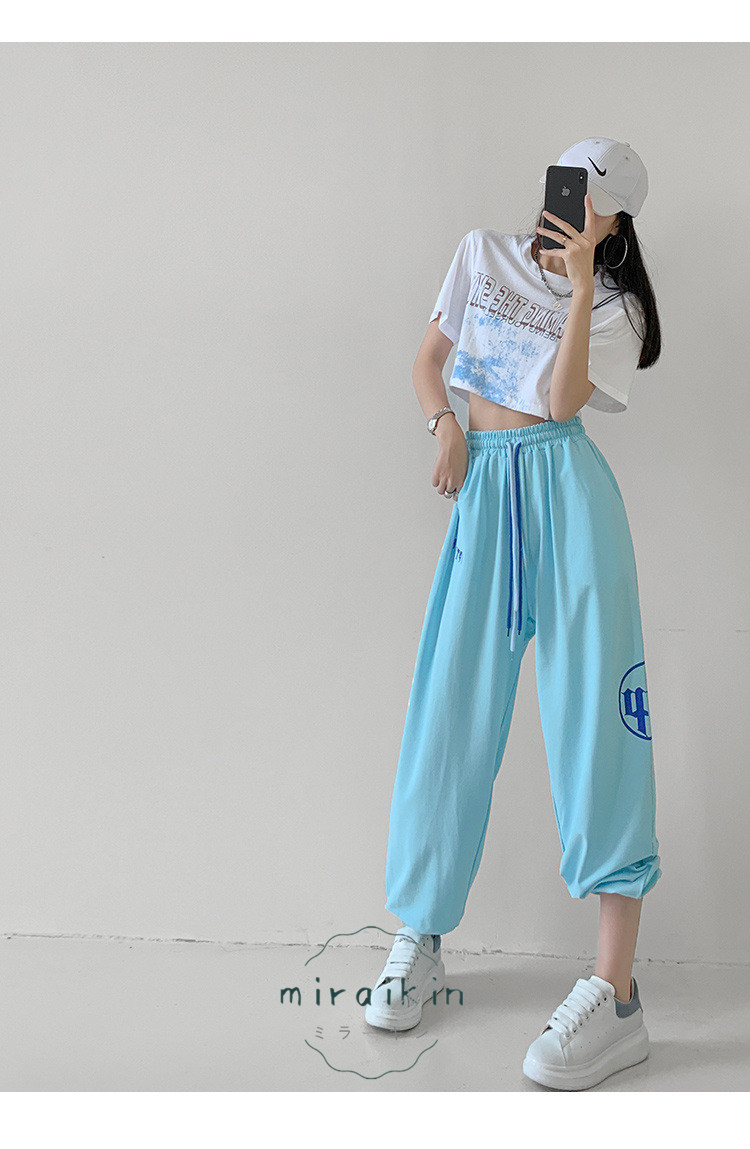 スウェットパンツ レディース カラーパンツ ゆったり ロゴイージー ジョガーパンツ ダンス衣装 カジュアルパンツ オシャレ ストレートパンツ ヒップホップ 