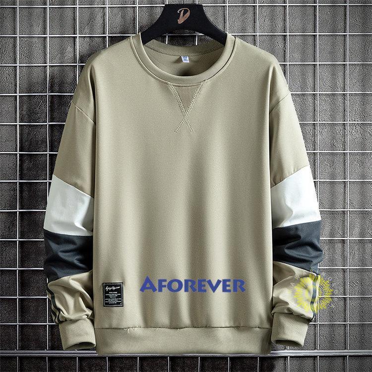 長袖トレーナー メンズ トレーナー プルオーバー 丸首 切り替え 秋 スウェットシャツ ファッション スポーツ カジュアル お洒落 トップス 