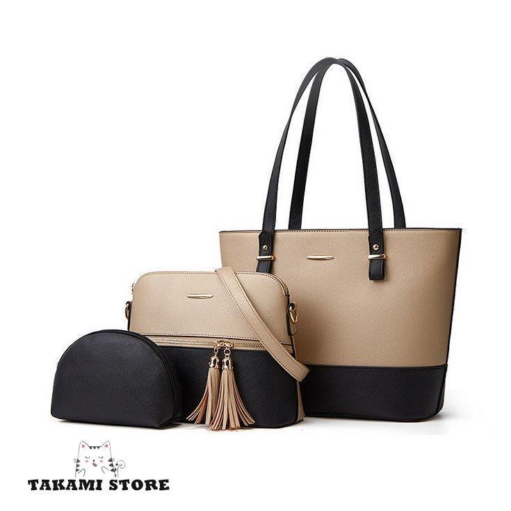 3つセット トートバッグ レディース ショルダーバッグ 2WAYハンドバッグ ファッション 大人 鞄 肩掛け斜め掛け シンプル 可愛い かばん 通勤用バッグ 