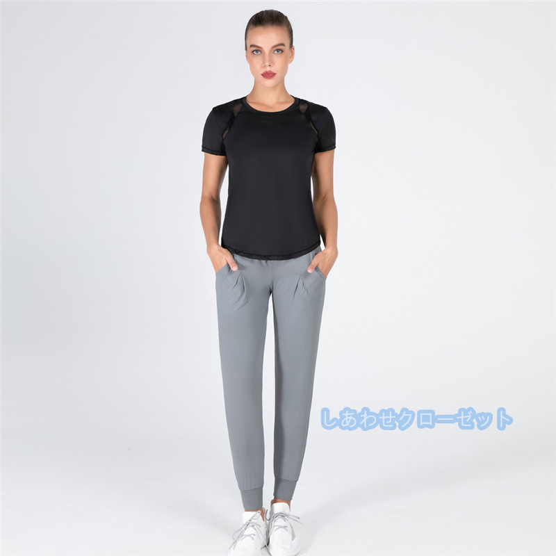 ヨガウェア レディース トップス 半袖 Tシャツ ホットヨガ スポーツウェア 吸汗 おしゃれ ランニングウェア フィットネス 速乾 かわいい 