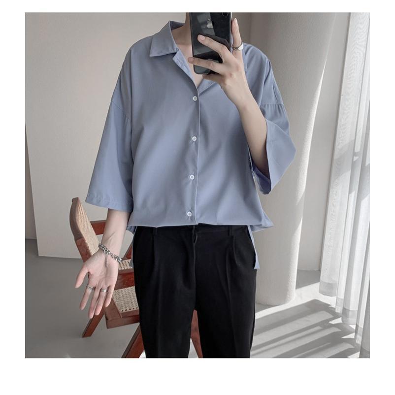 シャツ メンズ 七分袖 カジュアル シンプル オシャレ 通気性 快適な 汗染み防止 シャツ 柔らかい 大きいサイズ ワイシャツ 