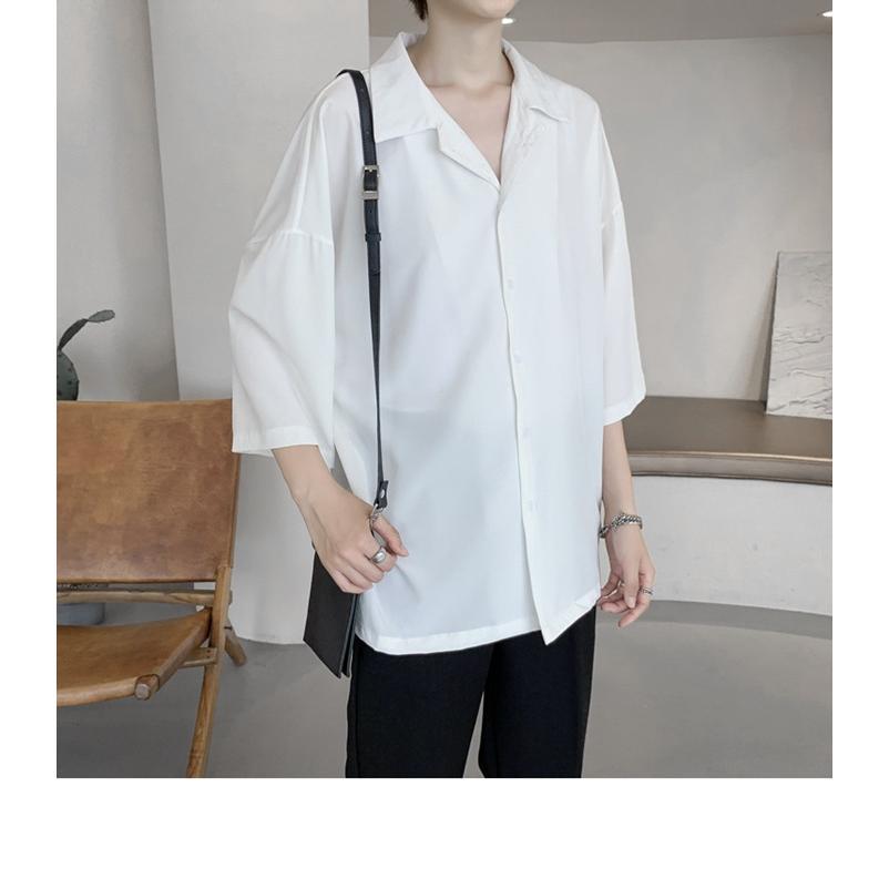 シャツ メンズ 七分袖 カジュアル シンプル オシャレ 通気性 快適な 汗染み防止 シャツ 柔らかい 大きいサイズ ワイシャツ 