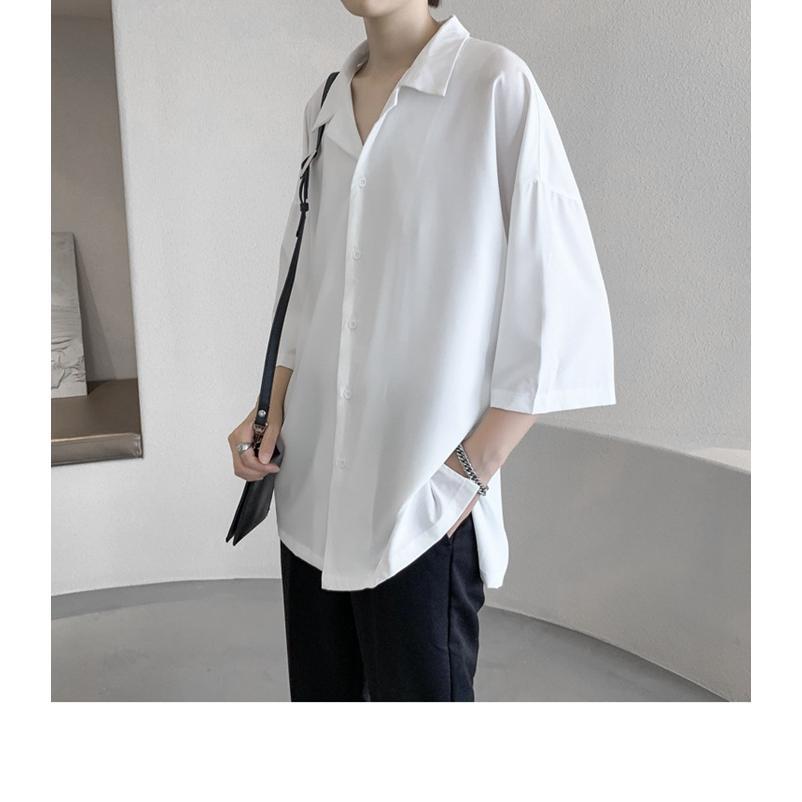 シャツ メンズ 七分袖 カジュアル シンプル オシャレ 通気性 快適な 汗染み防止 シャツ 柔らかい 大きいサイズ ワイシャツ 