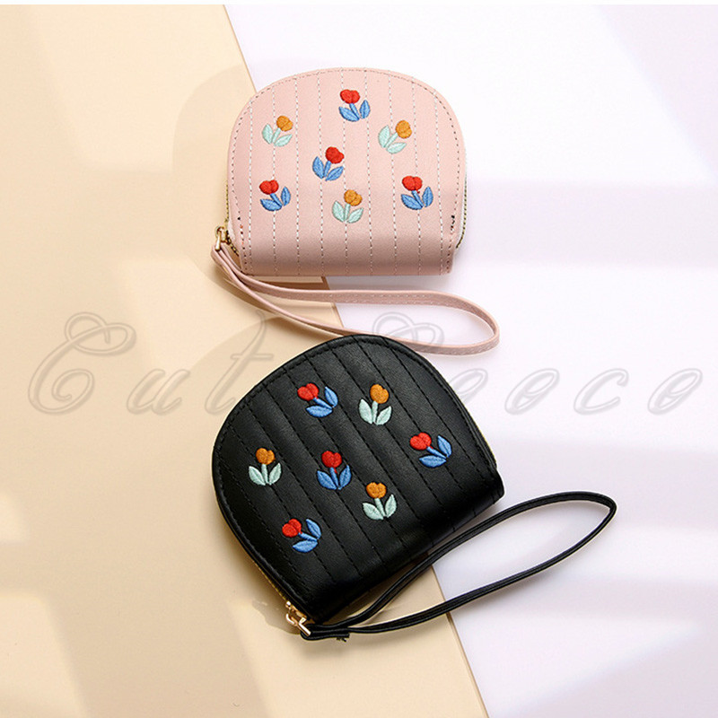 小さい財布 きれいめ コンパクト 花柄 プリント ラウンドファスナー カード収納 スキミング防止 自動振り分け 使いやすい 送料無料 プレゼント 大容量 