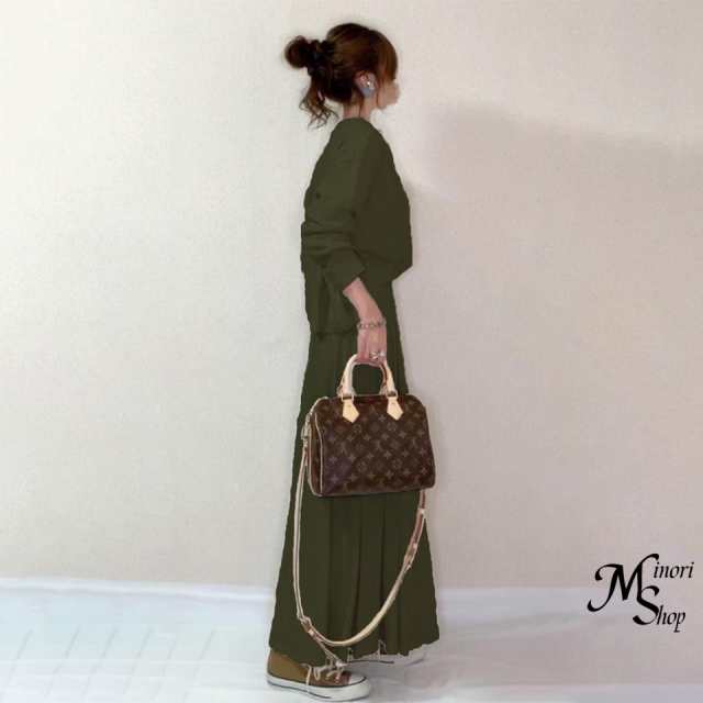 春新作 ワンピース ロング丈 春秋 レディース 長袖トップス＆ロングスカート 普段着用 通勤 お呼ばれ 上下2点セット 