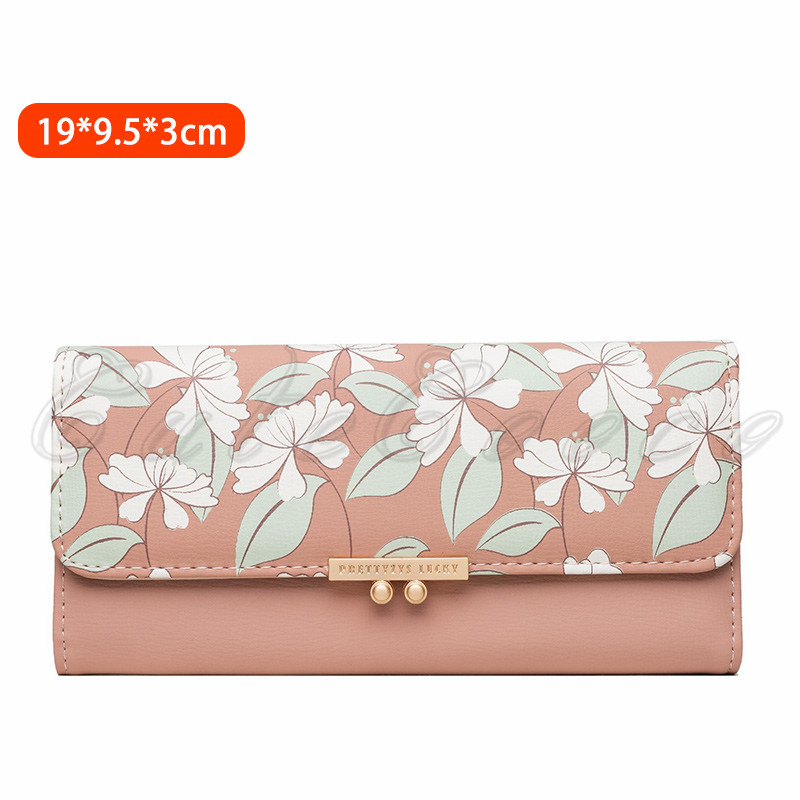 三つ折り長財布 レディース きれいめ 花柄 プリント 折り畳み 新生活 軽量 耐久性 プレゼント コンパクト 実用的 贈り物 しっとりした手触り ギフト 送料無料 