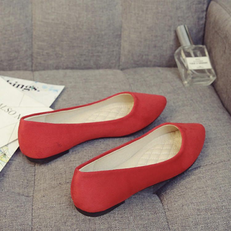 パンプス レディース フラット スウェード フラットパンプス ローヒール ブラック 黒 赤 やわらかい 無地 歩きやすい スエード ポインテッドトゥ 