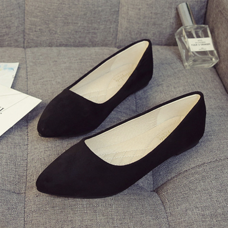パンプス レディース フラット スウェード フラットパンプス ローヒール ブラック 黒 赤 やわらかい 無地 歩きやすい スエード ポインテッドトゥ 