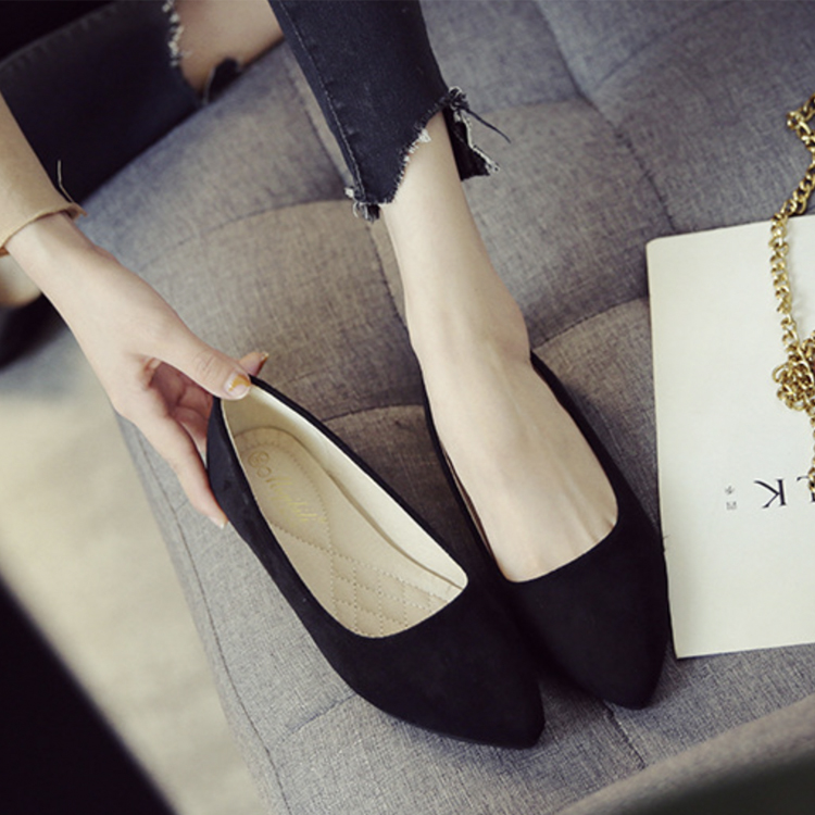 パンプス レディース フラット スウェード フラットパンプス ローヒール ブラック 黒 赤 やわらかい 無地 歩きやすい スエード ポインテッドトゥ 