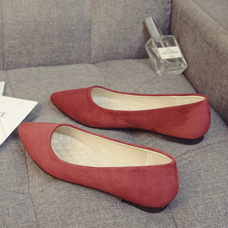 パンプス レディース フラット スウェード フラットパンプス ローヒール ブラック 黒 赤 やわらかい 無地 歩きやすい スエード ポインテッドトゥ 