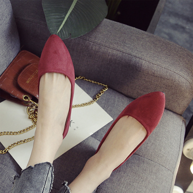 パンプス レディース フラット スウェード フラットパンプス ローヒール ブラック 黒 赤 やわらかい 無地 歩きやすい スエード ポインテッドトゥ 