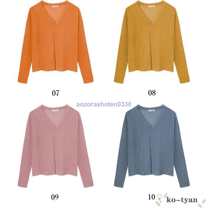 ニットカーディガン レディース 薄手 サマーカーディガン 冷房対策 カーディガン ゆったり 夏 透明 ボタンカーディガン Vネック コーディガン 