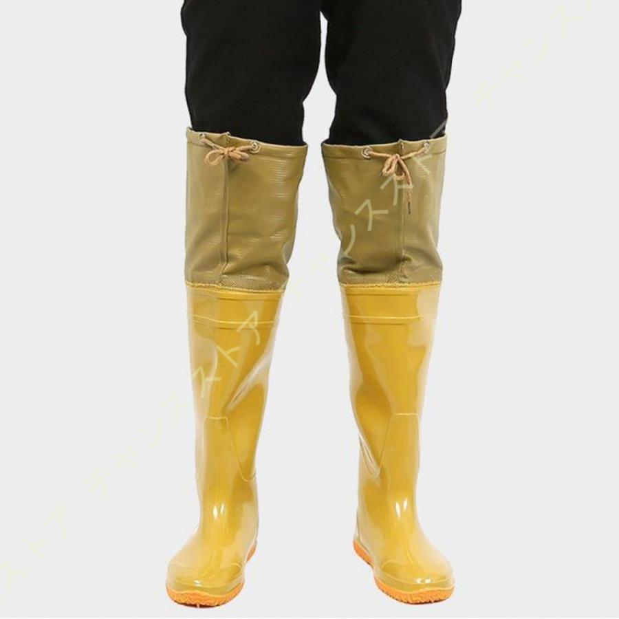 レインロング レインブーツ 折りたたみ 防水 防滑 長靴 完全防水 男女兼用 浅瀬 川 海 田植え漁業 防水長靴 防水ズボン 水仕事 ヒップウェーダー 